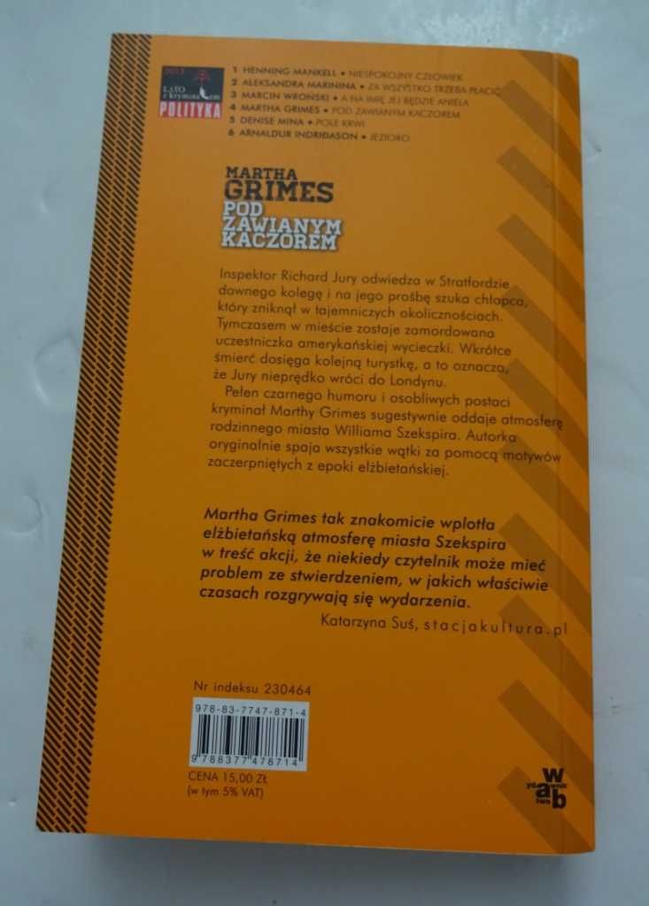 Pod Zawianym Kaczorem - Martha Grimes