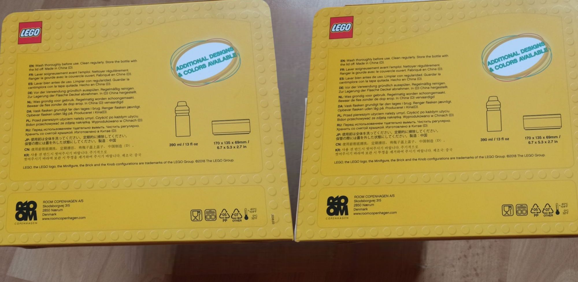 Lunch Set LEGO®- 2×pojemnik na śniadanie + 2×bidon
