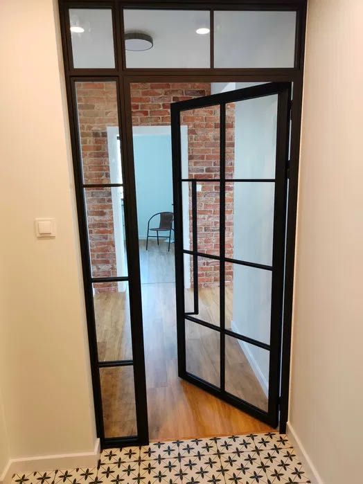 Drzwi LOFT, Loft, Drzwi wiatrołap - pod wymiar, stalowe, ścianka