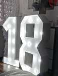 Cyfra LED na 18 urodziny
