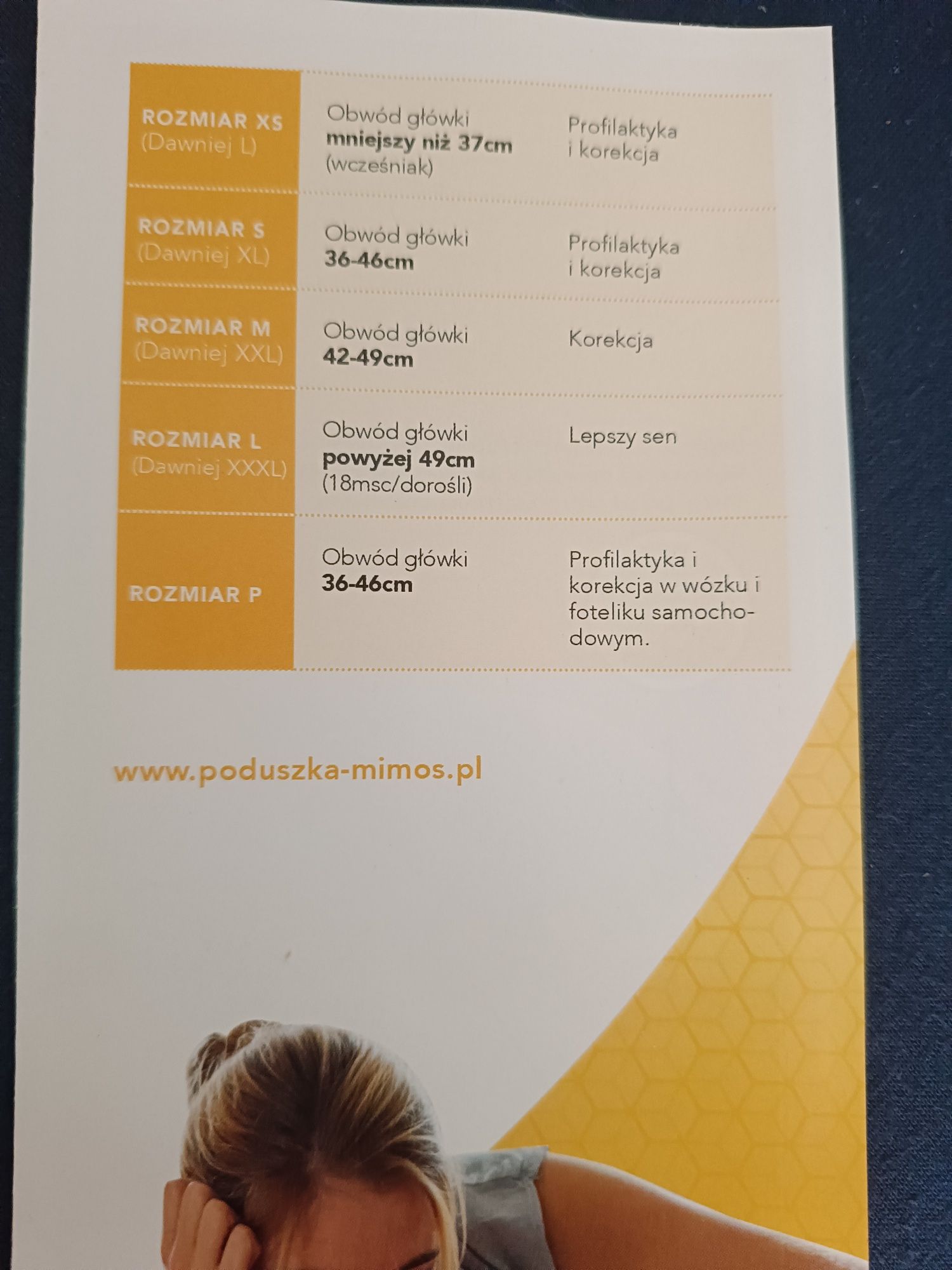 Poduszka ortopedyczna Mimos dla niemowląt rozmiar P