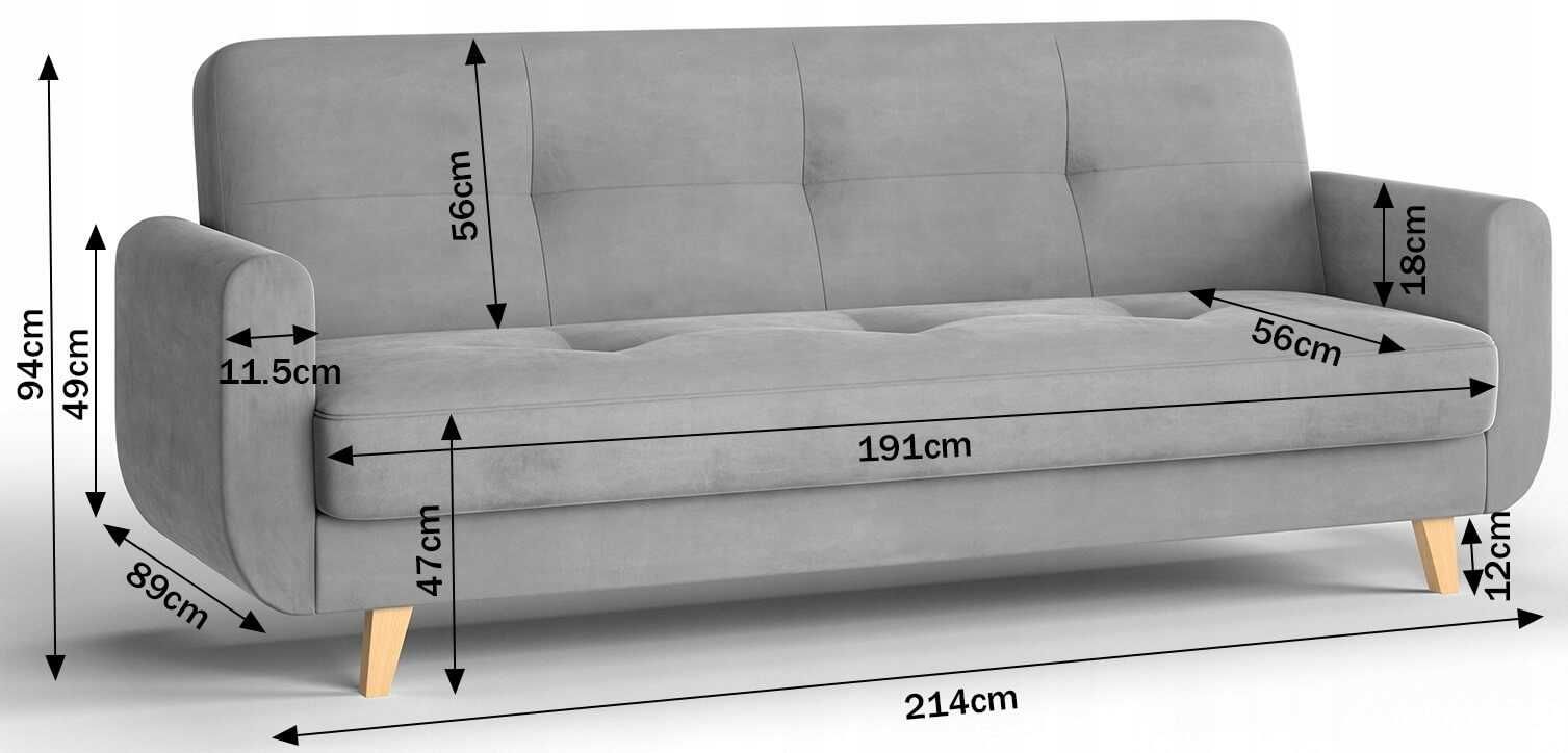 Wersalka Kanapa rozkładana Niki kolory do wyboru! DARMOWA DOSTAWA