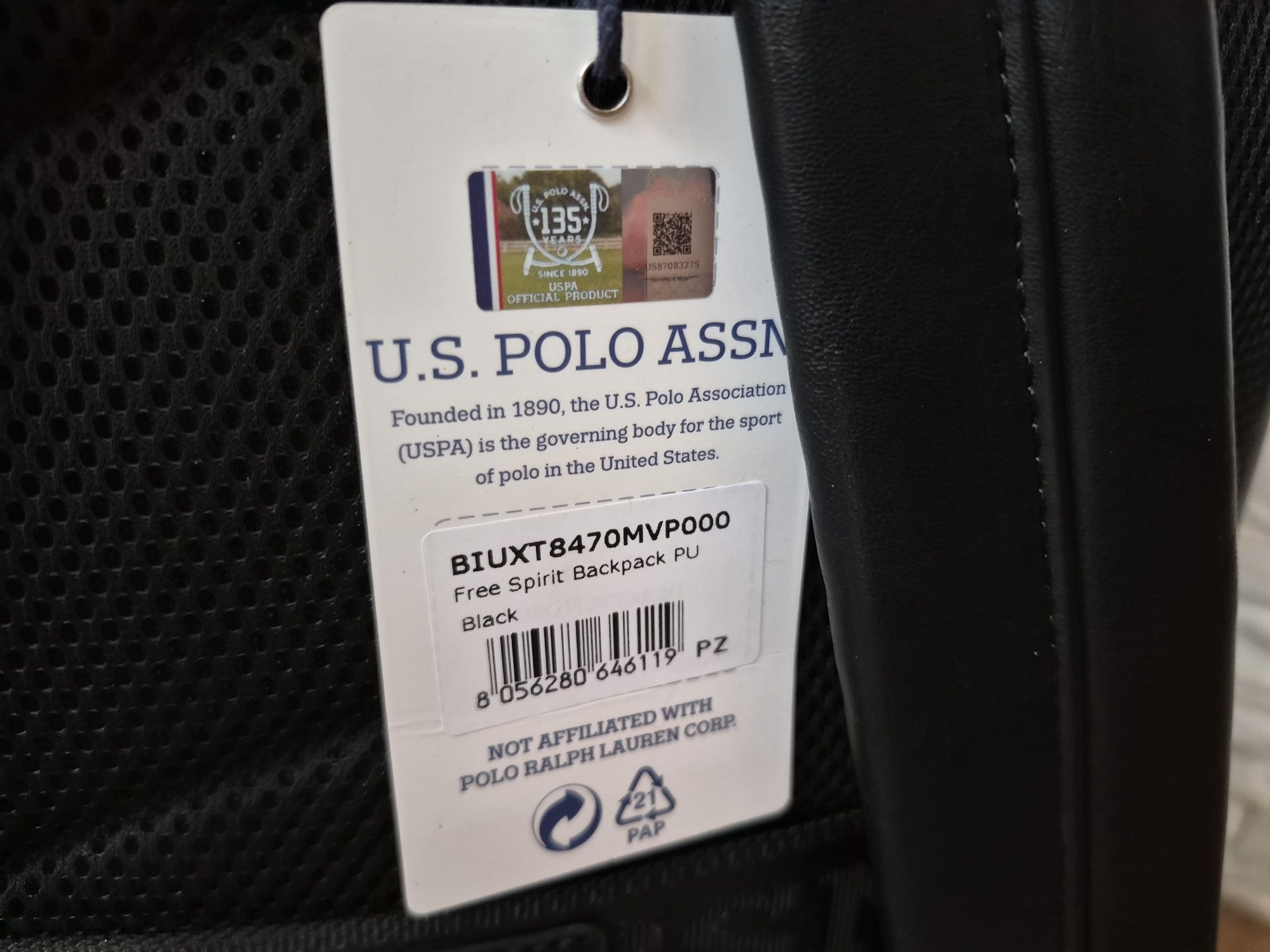 Plecak Męski Us Polo ASSN Czarny