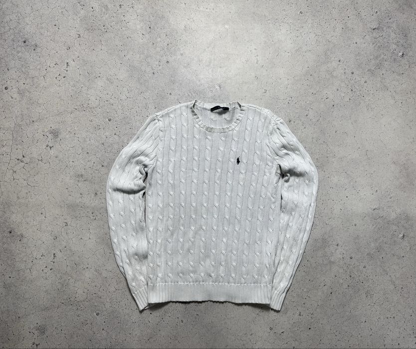 Женский Вязаный Свитер Polo Ralph Lauren Оригинал Белый M-L
