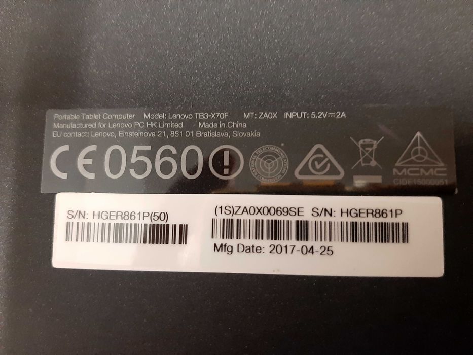 Tablet Lenovo TB3-X70F