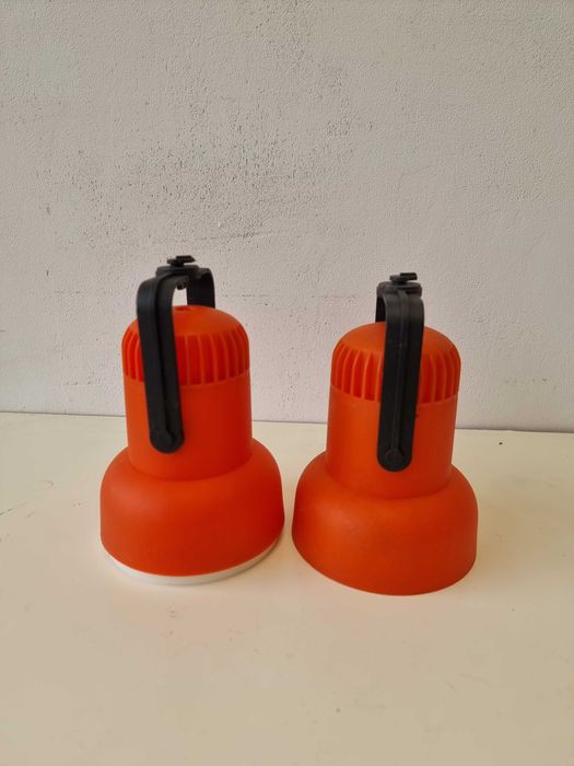 dwa klosze do lampy PRL