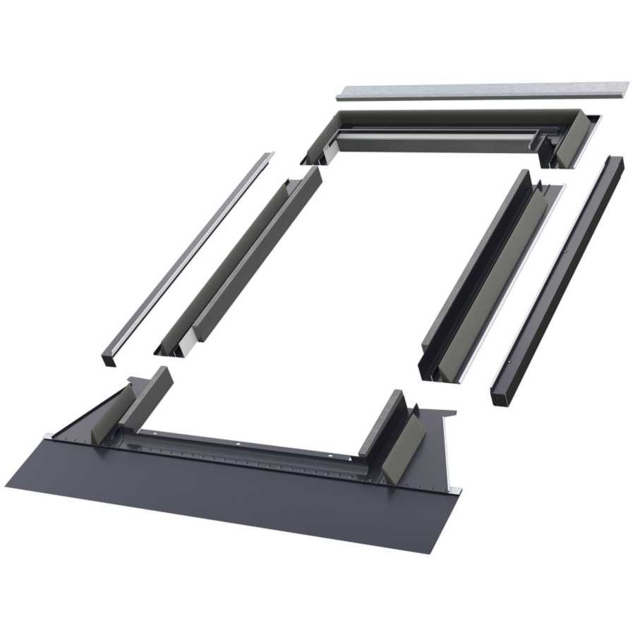 Okno Dachowe Fakro PTP-V/BC U4 78x118  Ral 9005 Czarne z Kołnierzem