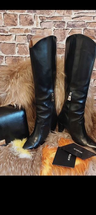 Luksusowe czarne skórzane kozaki z limitowanej serii Marki Kazar