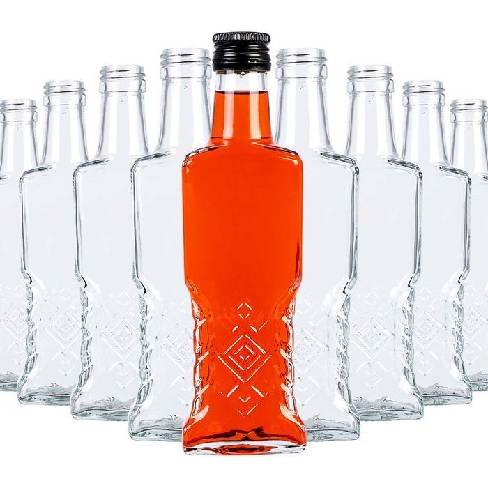 Zestaw 50 sztuk - butelka UKRAINKA 200 ml na nalewki sok z zakrętką