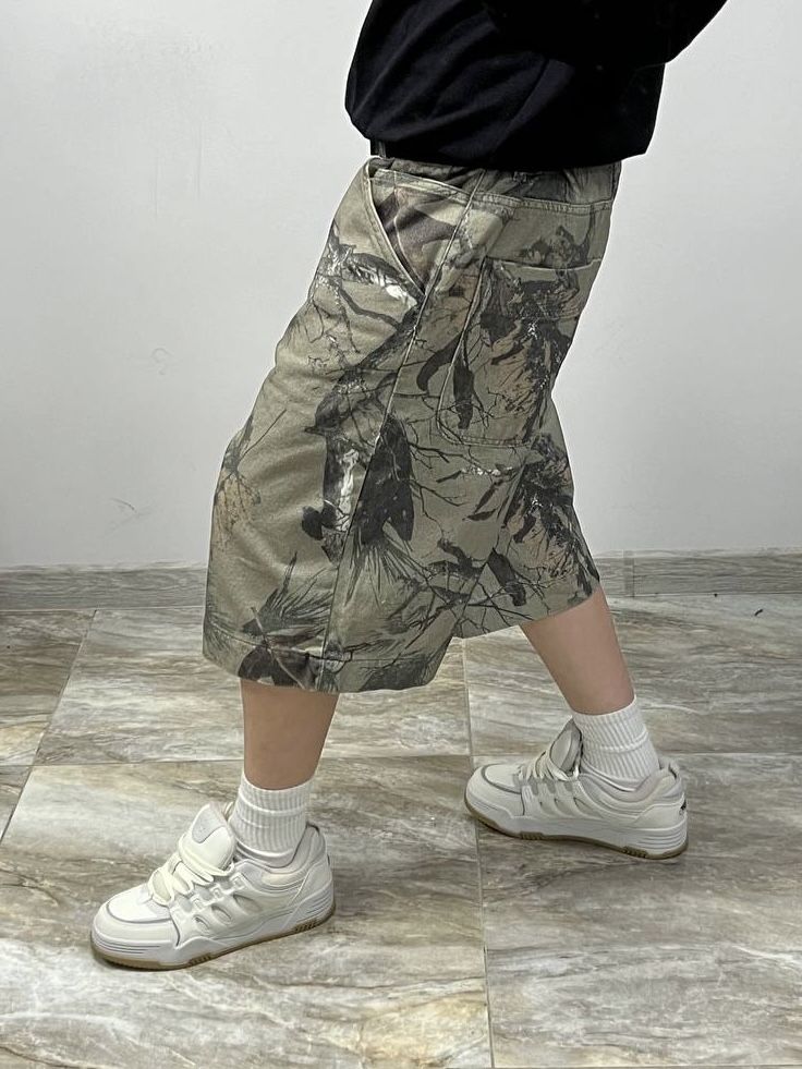 Широкі realtree шорти джинсові BAGGY fit широкие риалтри шорты реп sk8