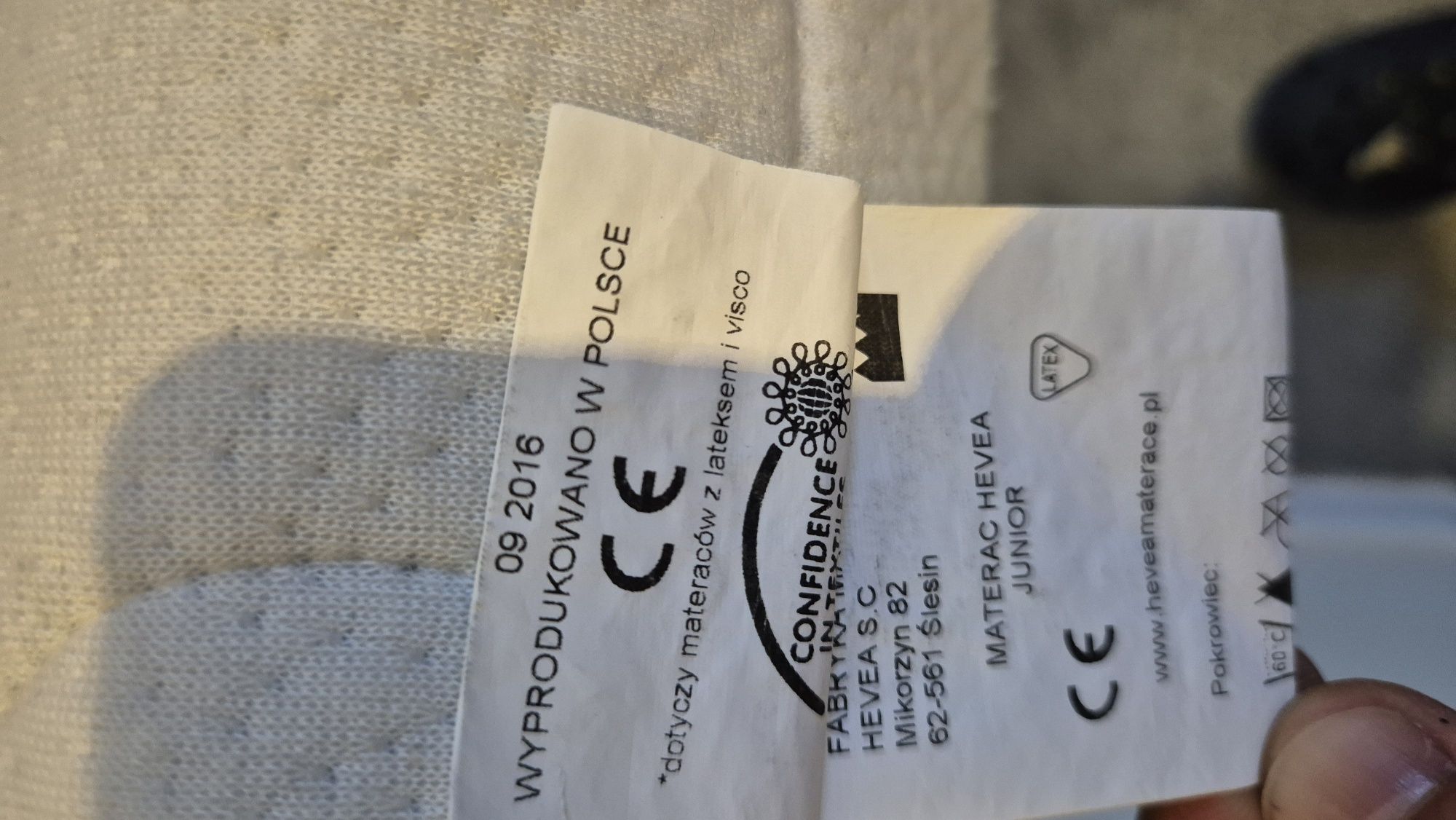 Łóżko regulowane metalowe IKEA MINNEN z materacem lateksowym 80x200