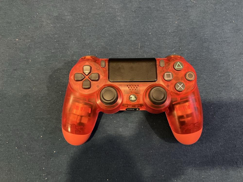 Kontroler Dualshock 4 V2 Red Crystal analogi TMR rok gwarancji