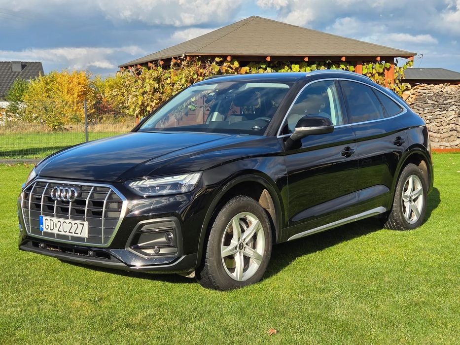 Audi Q5 Sportback Pierwszy właś. Bezwypadkowy, LED Matrix, HAK, F. VAT, Videorejestrator