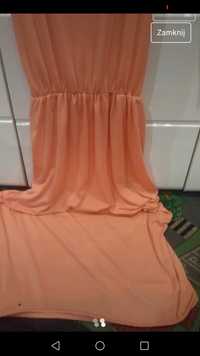 Długa sukienka pomarańczowa