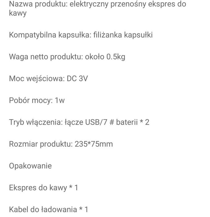 Ekspres do kawy Americano