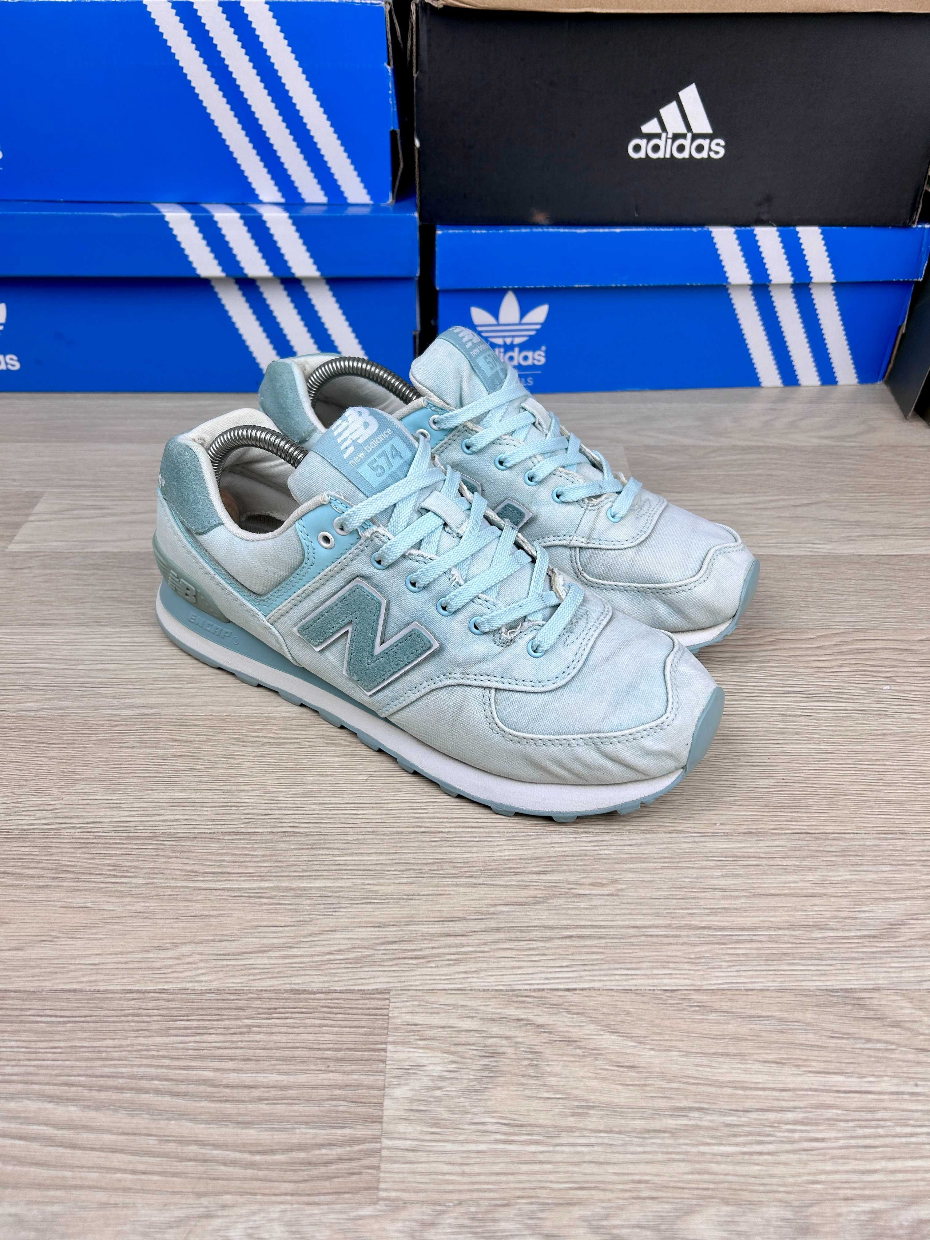 Кроссовки New Balance 574 женские голубые тканевые 40