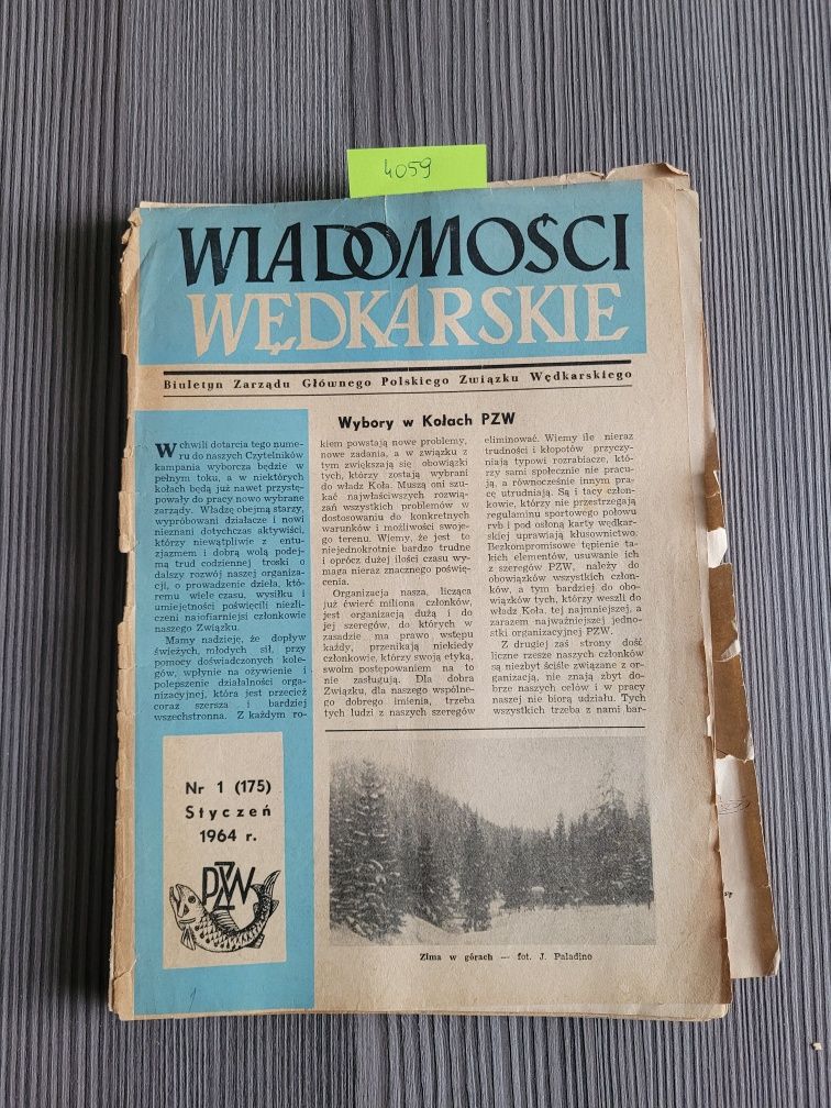 4059. "Wiadomości wędkarskie" 1-12/1964