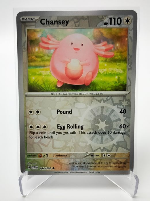 Chansey 144/198 reverse holo karta pokemon Scarlet & Violet