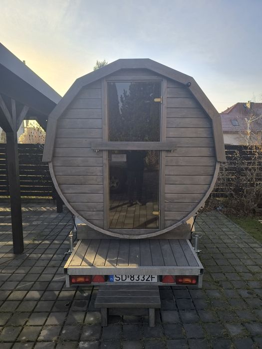 Sauna beczka 2,4mb mobilna