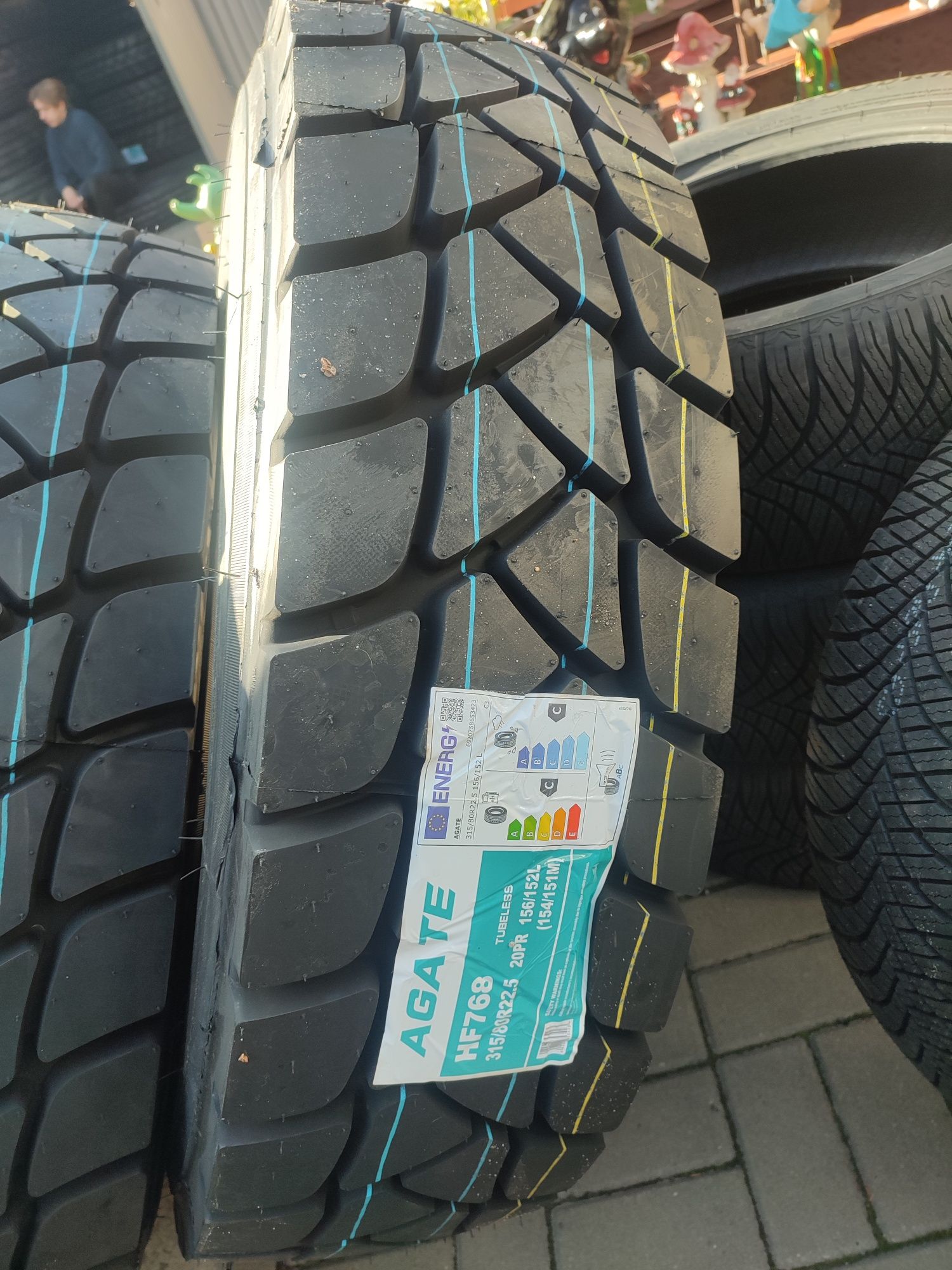 [880 netto] 315/80r22.5 Agate HF768 Opony Budowlane Ciężarowe Mocne