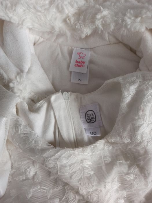 Zestaw do chrztu sukienka i płaszczyk