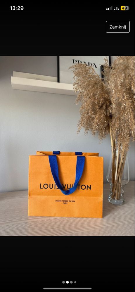 Papierowa torba po zakupach Louis Vuitton