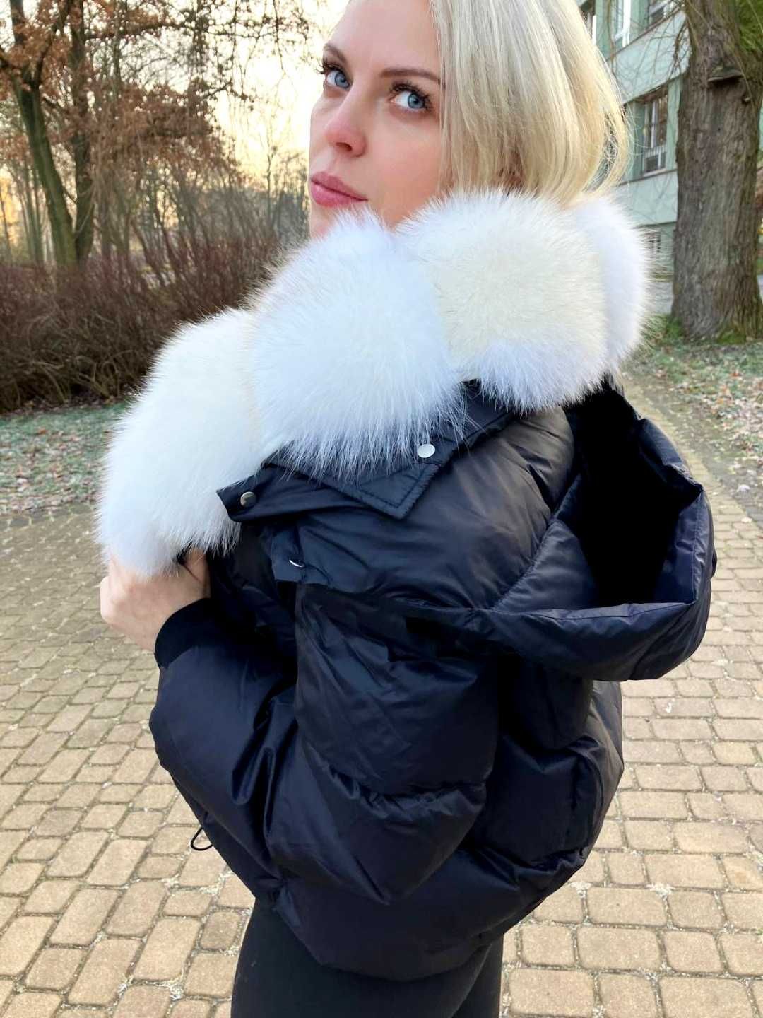 Kurtka. Naturalne futro lisa