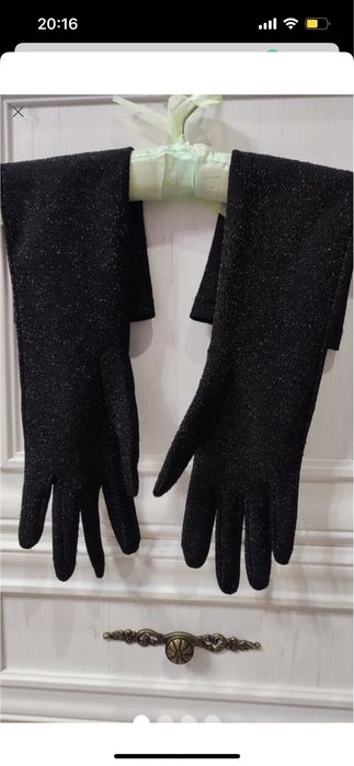 Довгі перчатки в блискітку