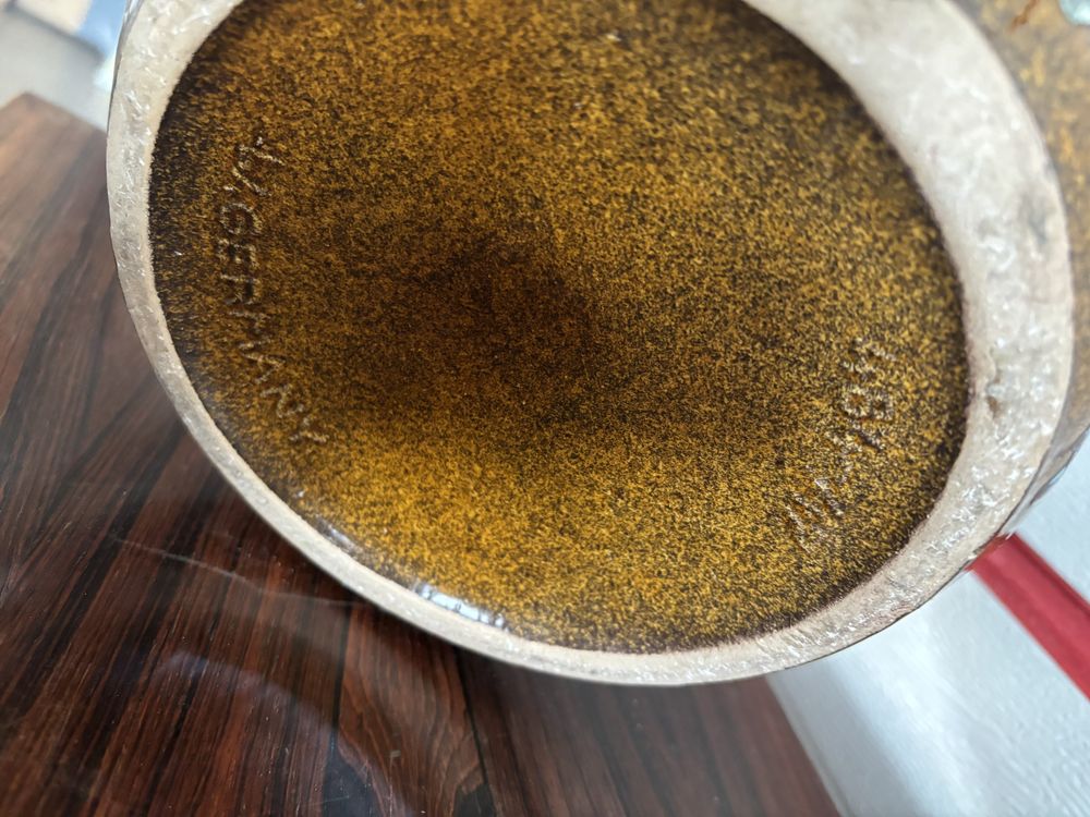 Ogromny wazon Lava szkliwiony Scheurich Keramik Niemcy 50cm lata 60