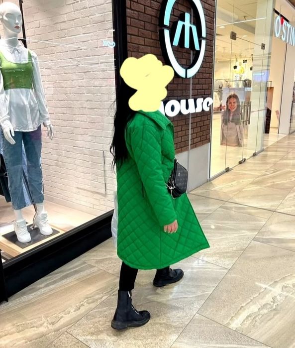 Стеганый плащ стеганое пальто