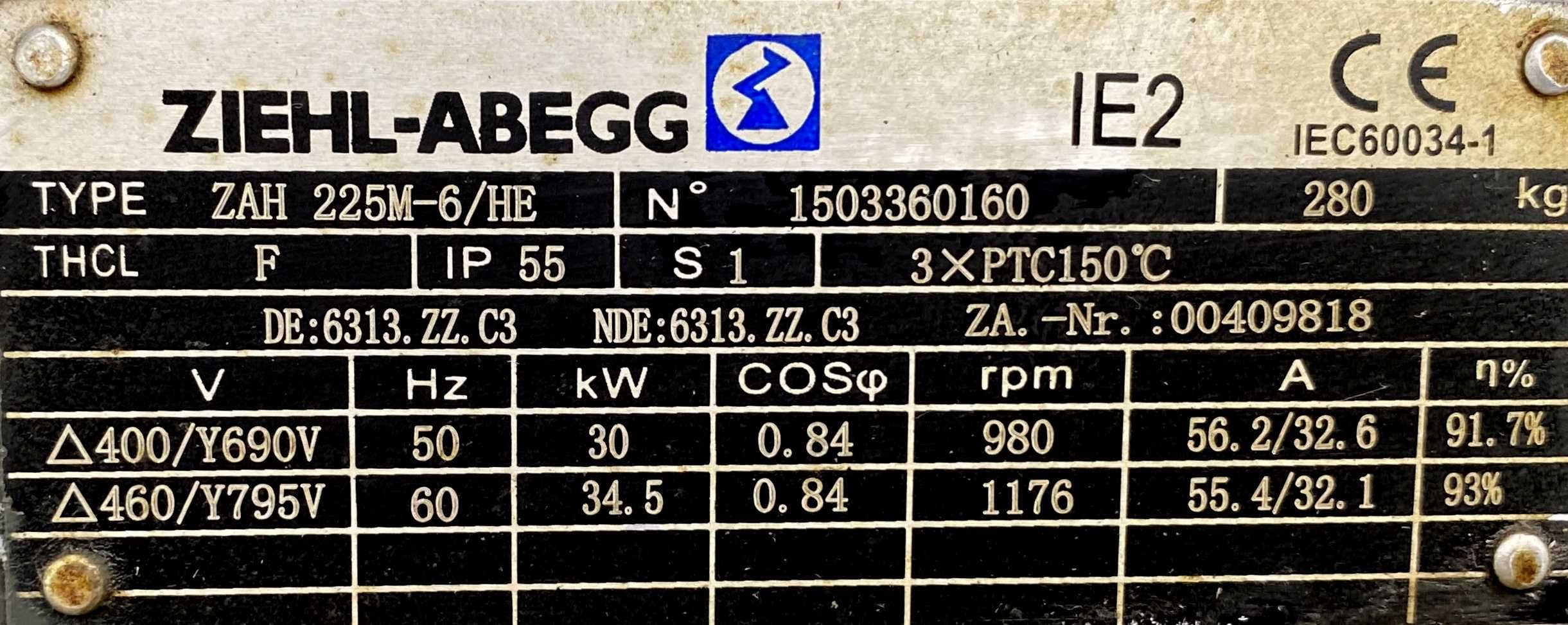 silnik elektryczny 30kW 980obr. IE2