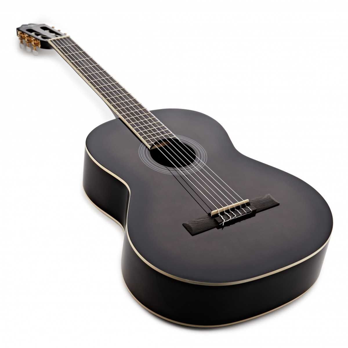 Guitarra Clássica Deluxe da Gear4music, Trans Black  adulto
