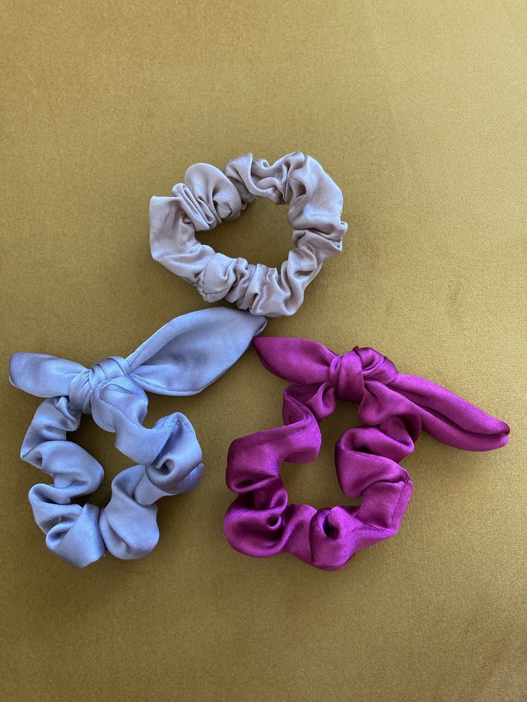 Zestaw 3 gumek, frotek scrunchie