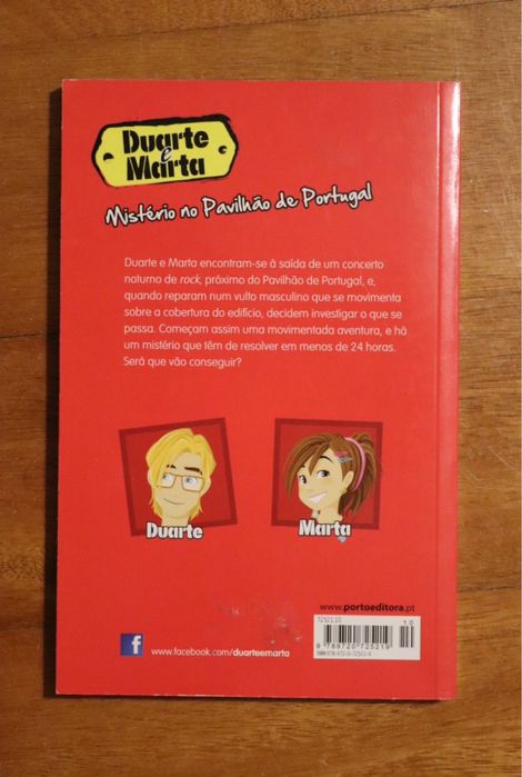 Livro "Duarte e Marta: Mistério no Pavilhão de Portugal"