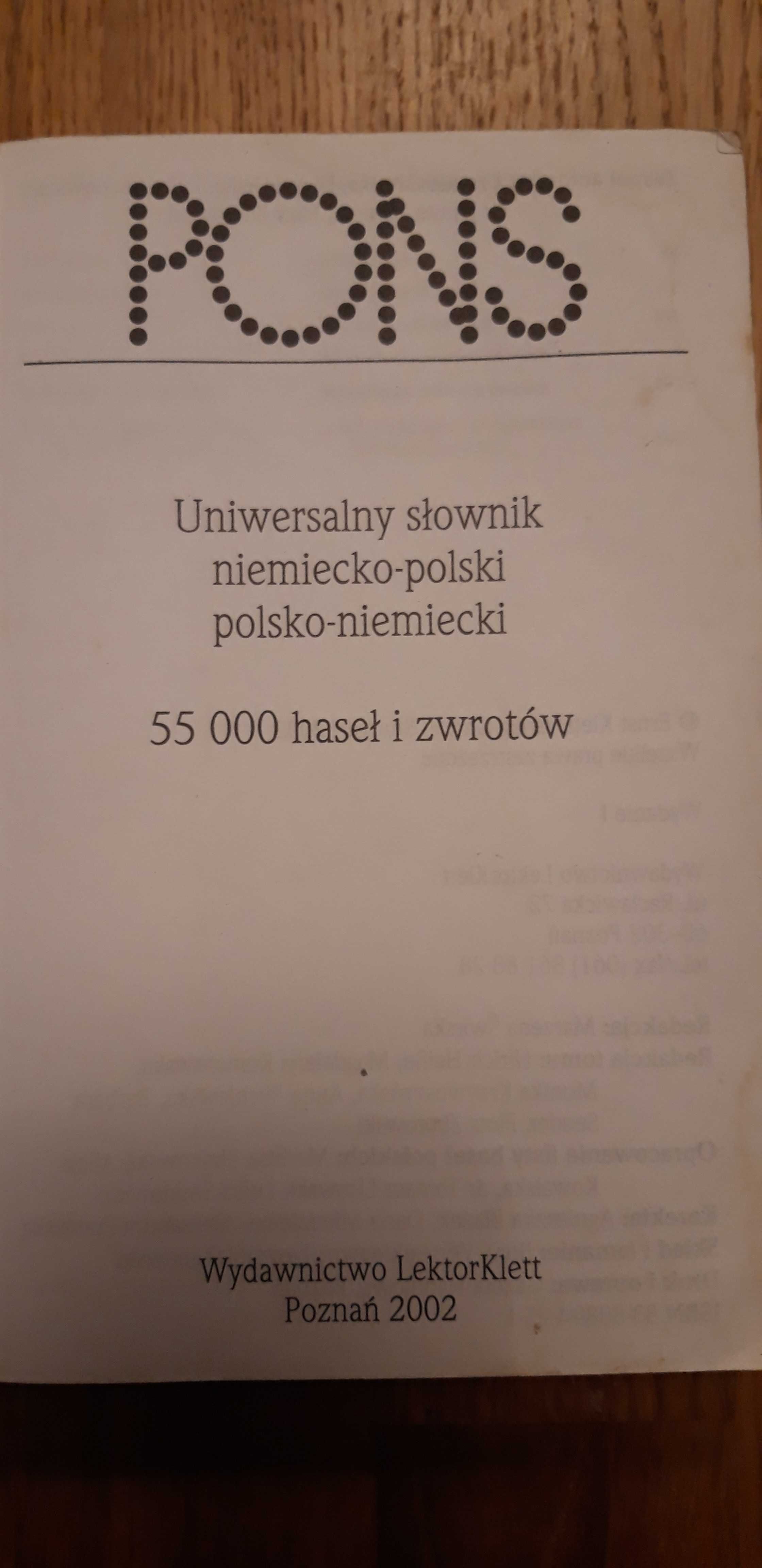 PONS Uniwersalny słownik niemiecko-polski, polsko-niemiecki