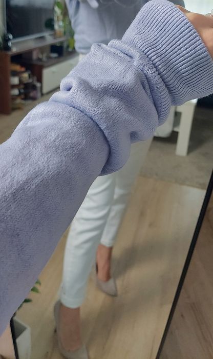 Fioletowy niebieski lekki cienki sweterek Marks&Spencer M&S S/M