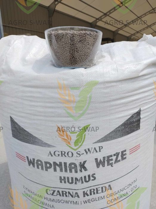 WAPNO nawozowe granulowane magnezowe węglanowe czarna kreda PRODUCENT