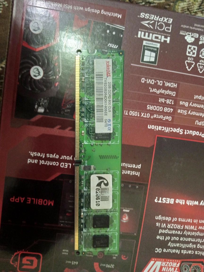 Оперативна пам'ять takeMS ddr2 2gb 800 MHz
