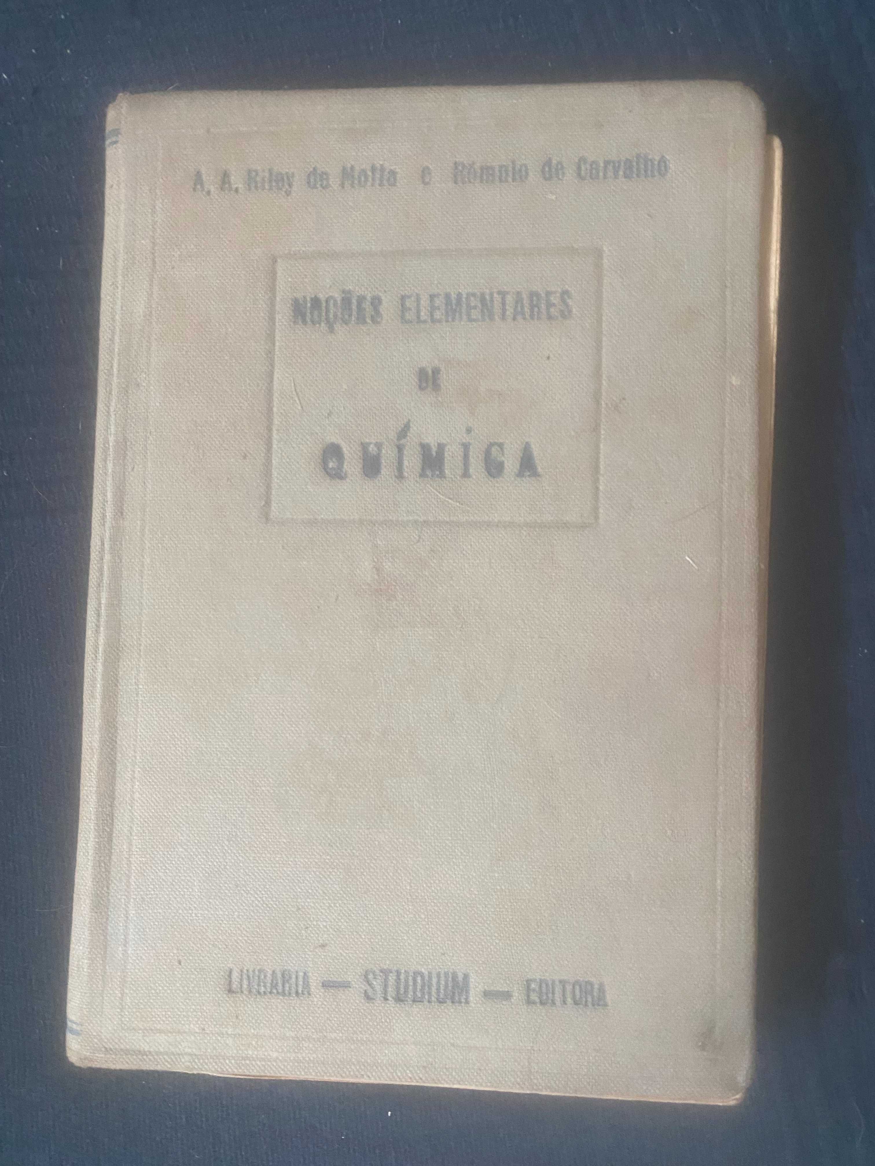 livro noções elementares de quimica de Riley de Motta