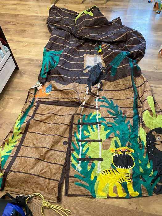 Łóżko kura ikea 90x200 z baldachimem