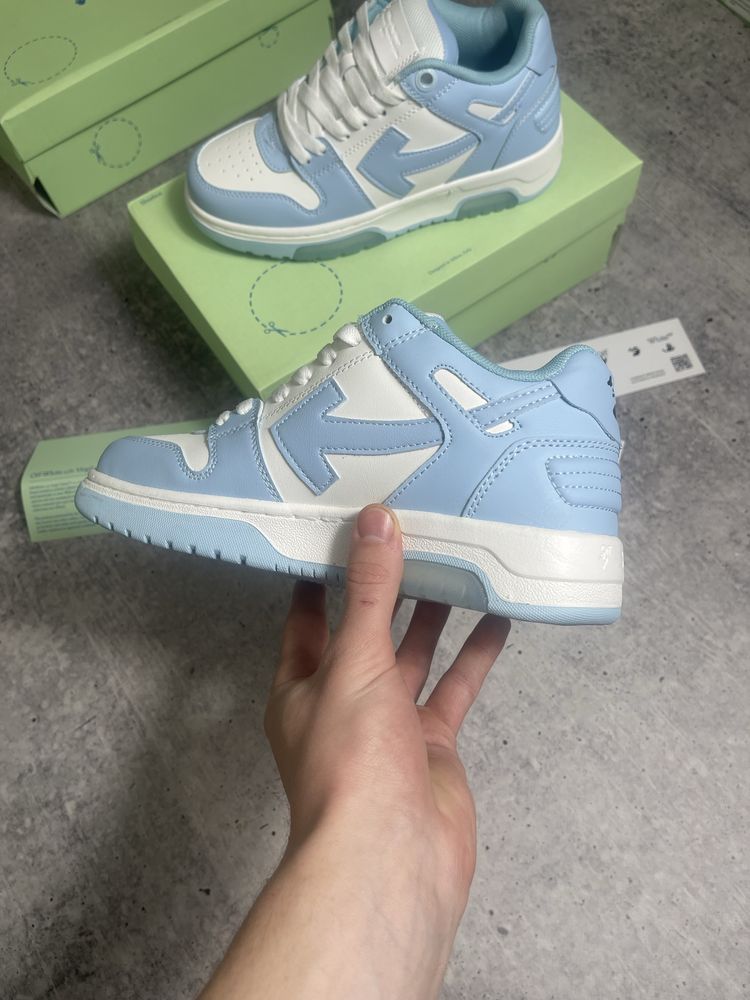 Кросівки Off-White / Out Of Office / оф вайт white/blue