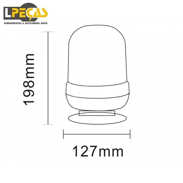 Pirilampo Rotativo Led Mágnetico 54Watt