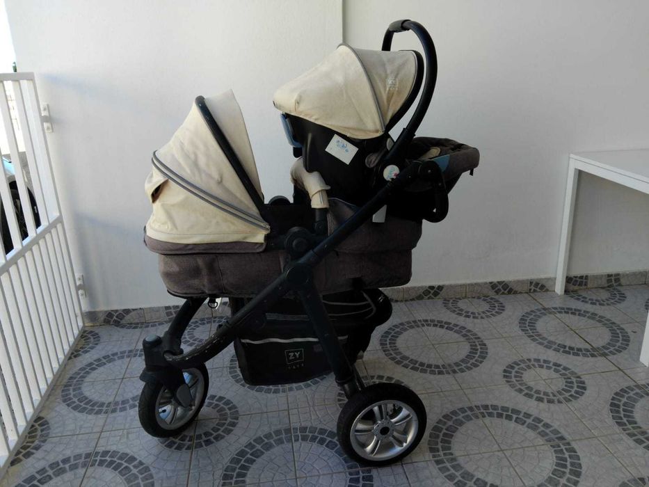 carrinho de bébé com alcofa e babycoque