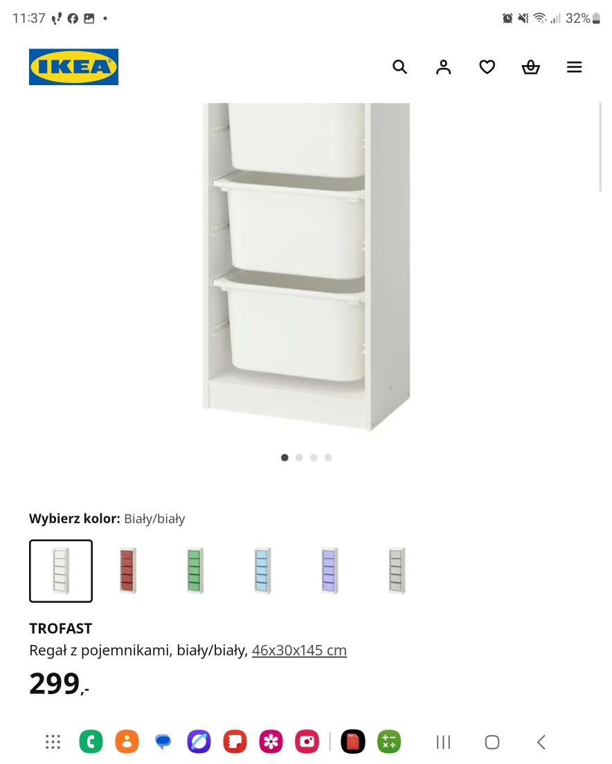 Regał Ikea Trofast na plastikowe pojemniki