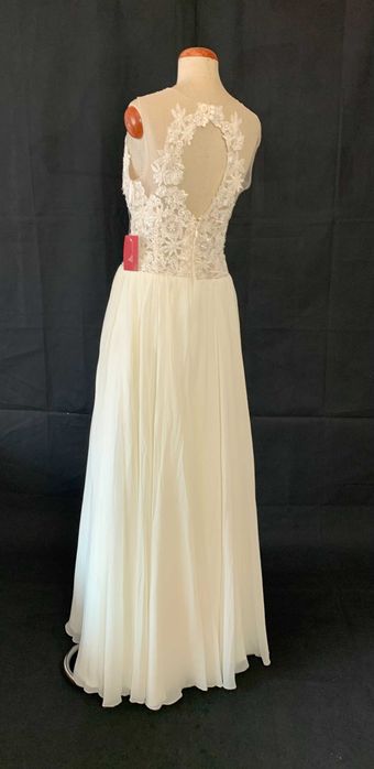 Rustykalna suknia ślubna ivory z kwiatami 3d nowa 40 L na wesele boho