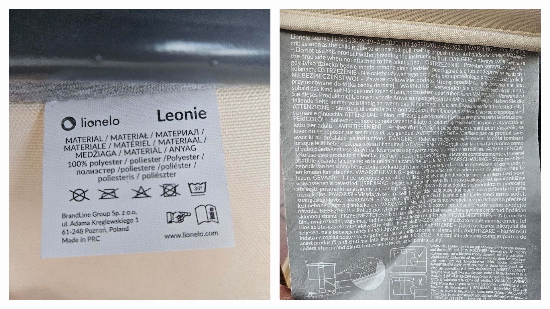 Łóżeczko dostawne Lionelo Leonie