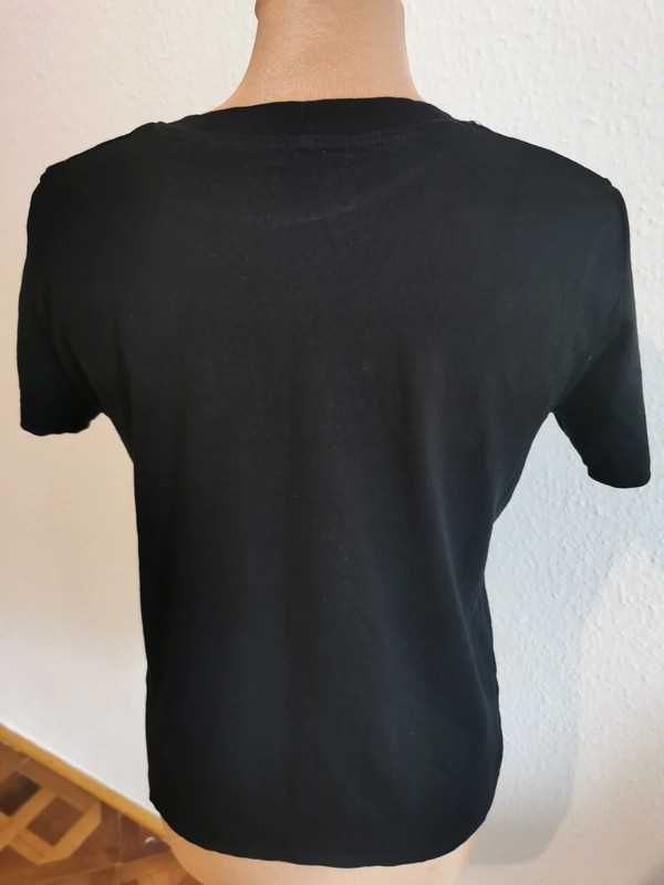 Czarna bawełniana koszulka klasyczna Fsbn Sister rozmiar 34