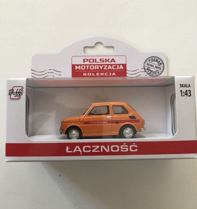 Samochód Fiat 126p Łączność kolekcja PRL Daffi