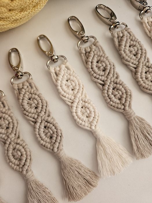 Breloczek bawełniany sznurek makrama boho podziękowanie