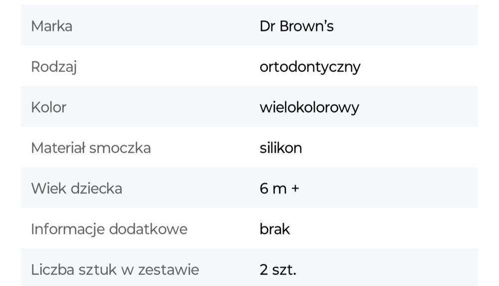 Smoczek uspokajający Dr Brown's PREVENT 6-18m